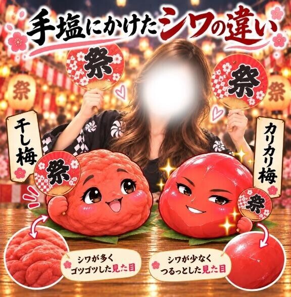 手塩にかけたシワの違い??