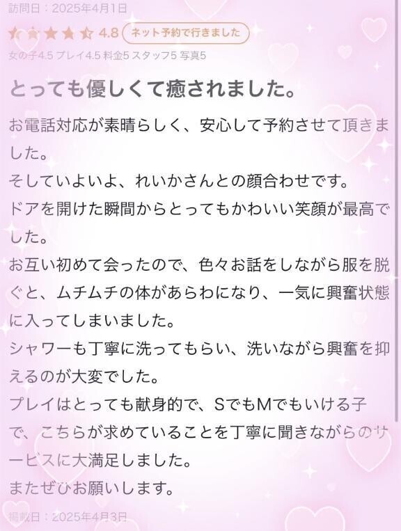 【お礼写メ日記】