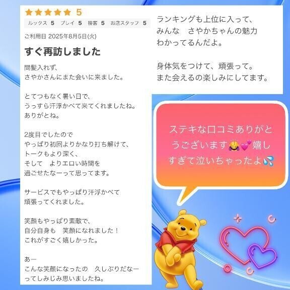 口コミのコーナー💝