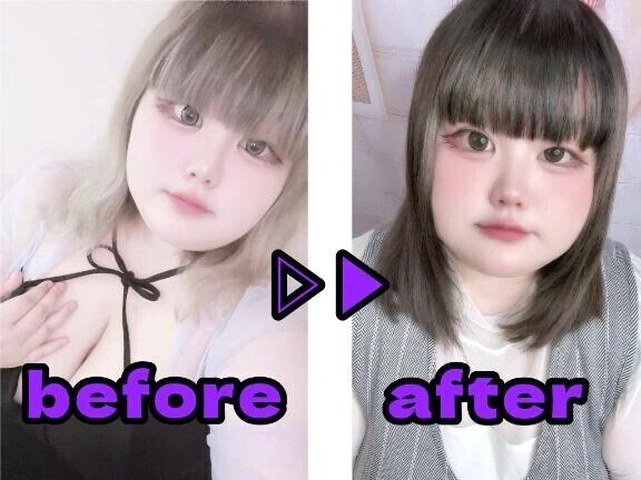 イメチェン🖤🖤どっちが好き？？？