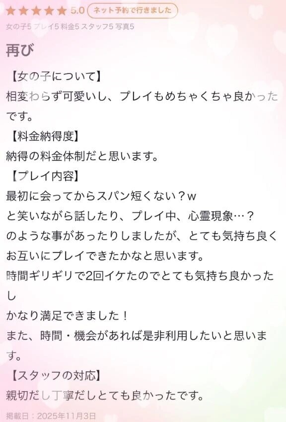 【お礼写メ日記】