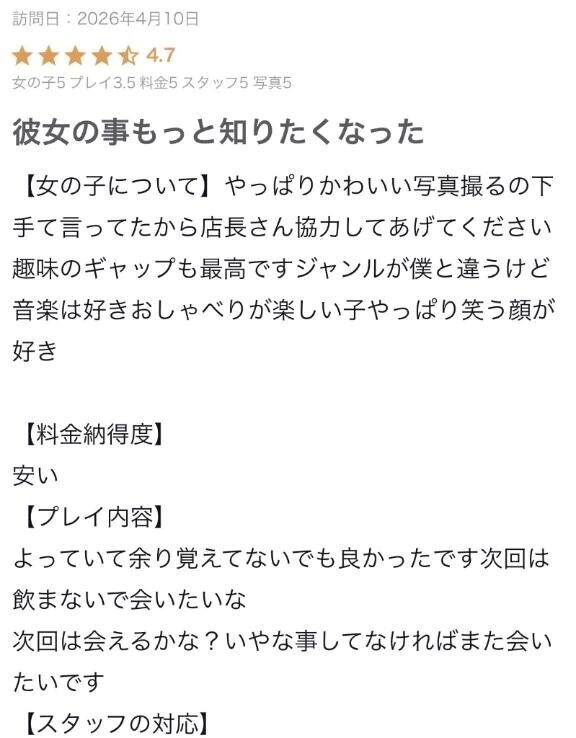 【お礼写メ日記】