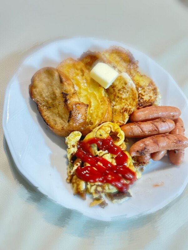 昨日のお土産のアレンジメシ