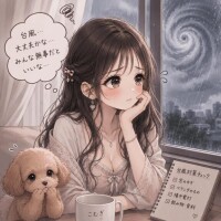 台風が心配…