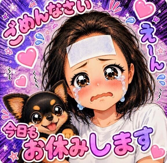 今日もお休みします、、、