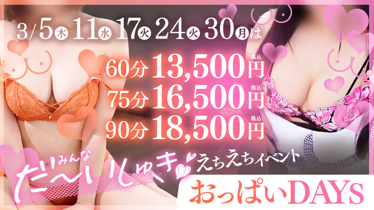 男の夢と希望がいっぱいな、おっぱいDAYS