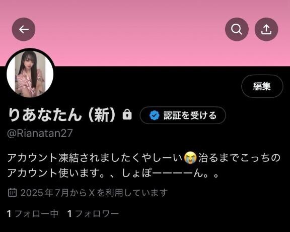 新しいXアカウント
