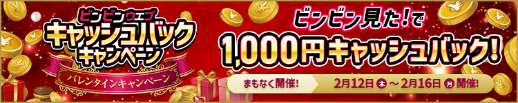 バレンタインキャッシュバックキャンペーン